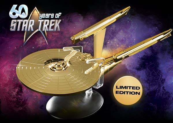 Fanhome Announces Star Trek NCC-1701-A Enterprise Model in Gold Finish